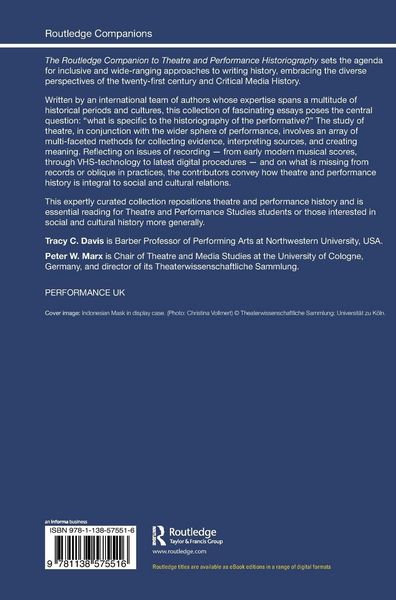 Produktbild: The Routledge Companion to Theatre and Performance Historiography