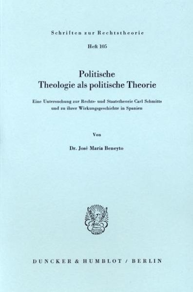 Politische Theologie als politische Theorie.