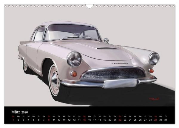 Produktbild: Classic Car Art by Reinhold Art&acute;s (Wandkalender 2026 DIN A3 quer), CALVENDO Monatskalender