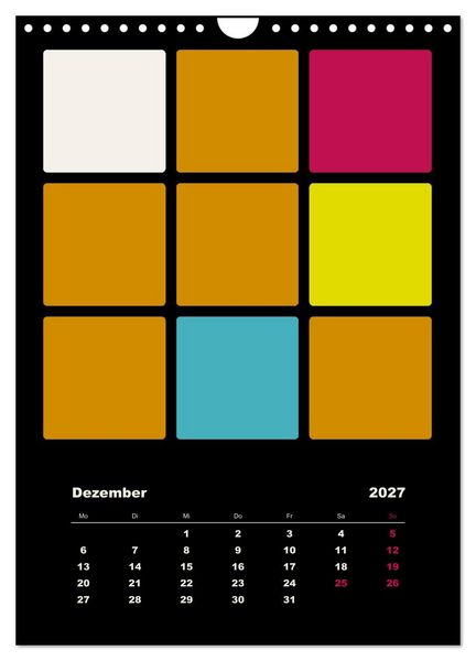 Produktbild: Fotokalender FARBFL&Auml;CHEN (Wandkalender 2027 DIN A4 hoch), CALVENDO Monatskalender