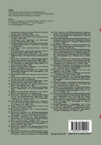 Produktbild: Numerische Methoden der Approximationstheorie