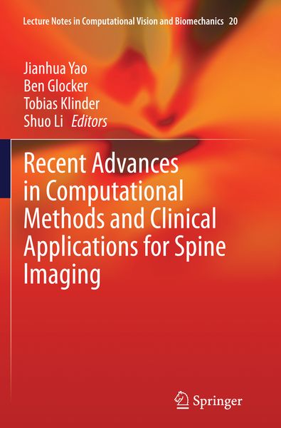 Produktbild: Recent Advances in Computational Methods and Clinical Applications for Spine Imaging