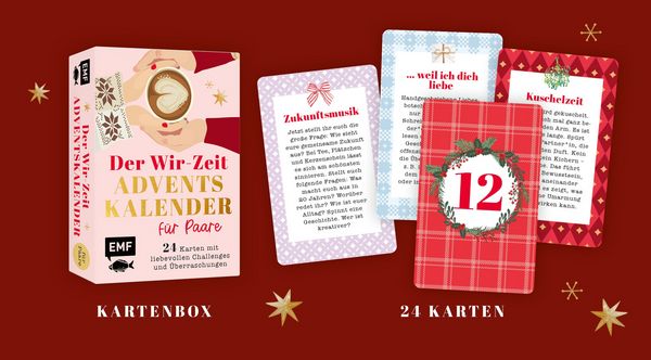 Produktbild: Adventskalender-Kartenset: 24 x Wir-Zeit f&uuml;r Paare