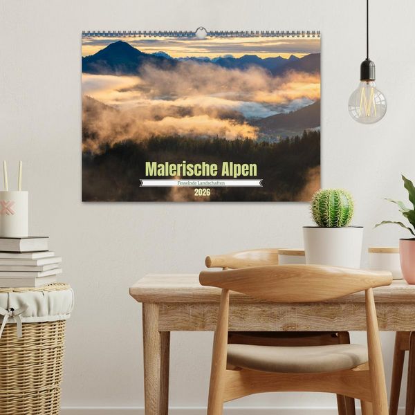Produktbild: Malerische Alpen - Fesselnde Landschaften (Wandkalender 2026 DIN A3 quer), CALVENDO Monatskalender
