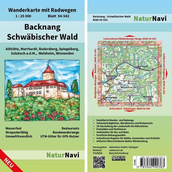 Produktbild: Backnang - Schw&auml;bischer Wald 1 : 25 000, Blatt 54-542