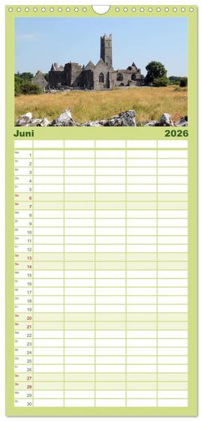 Produktbild: Familienplaner 2026 - Irland mit 5 Spalten (Wandkalender, 21 x 45 cm) CALVENDO