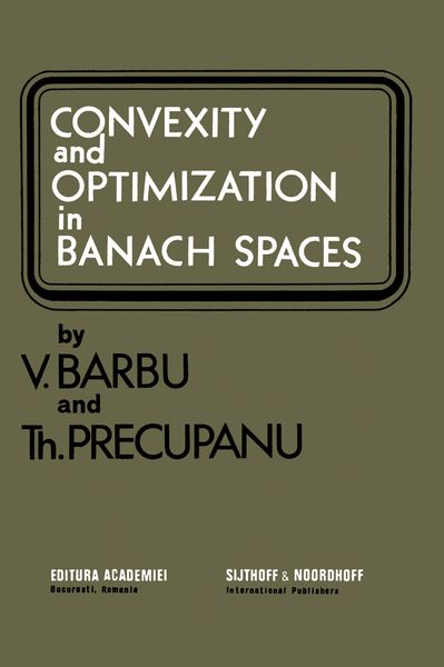 Produktbild: Convexity and optimization in Banach spaces