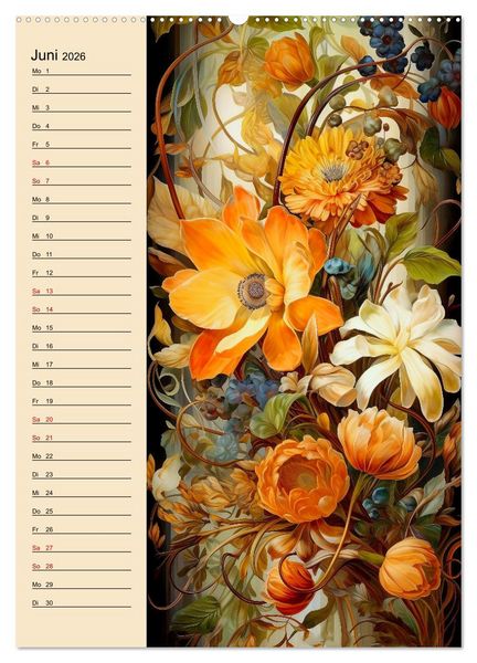 Produktbild: Bl&uuml;tenarrangements (Wandkalender 2026 DIN A2 hoch), CALVENDO Monatskalender