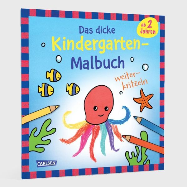 Produktbild: Ausmalbilder f&uuml;r Kita-Kinder: Das dicke Kindergarten-Malbuch: Weiterkritzeln