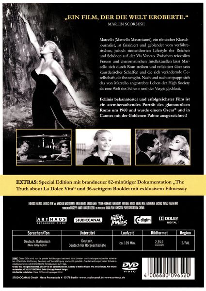 Produktbild: La Dolce Vita - Das s&uuml;&szlig;e Leben - Special Edition / Digital Remastered [2 DVDs]