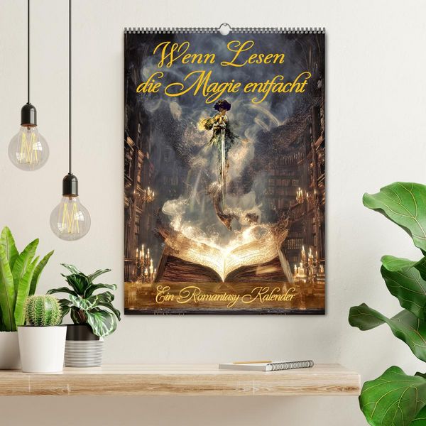 Produktbild: Wenn Lesen die Magie entfacht (Wandkalender 2026 DIN A2 hoch), CALVENDO Monatskalender