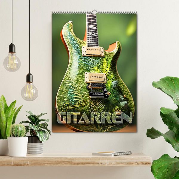 Produktbild: Traumhafte Gitarren (Wandkalender 2026 DIN A2 hoch), CALVENDO Monatskalender