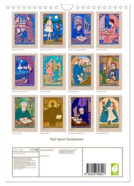 Produktbild: Pjotr Iljitsch Tschaikowski (Wandkalender 2026 DIN A4 hoch), CALVENDO Monatskalender
