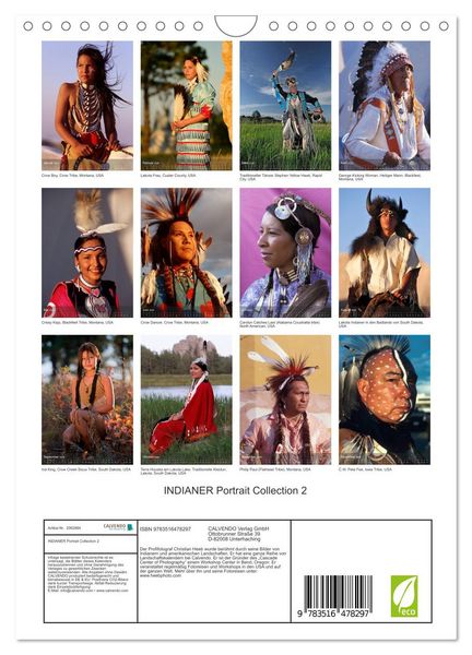 Produktbild: INDIANER Portrait Collection 2 (Wandkalender 2026 DIN A4 hoch), CALVENDO Monatskalender
