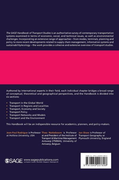 Produktbild: The SAGE Handbook of Transport Studies