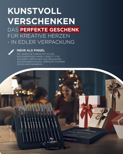 Produktbild: LIEBERGE K&uuml;nstlerpinsel Klassik &brvbar; 12 Pinsel