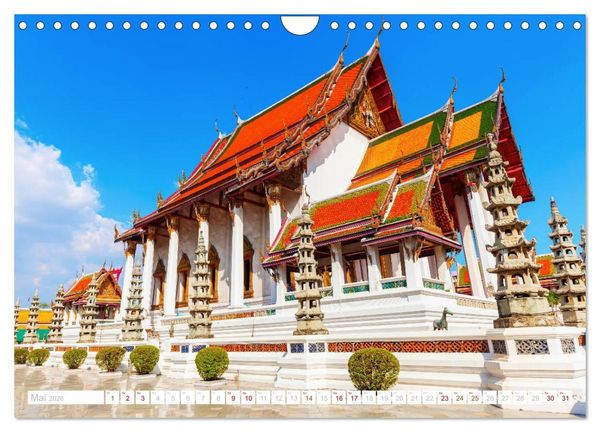 Produktbild: Bangkok - Thailands Hauptstadt in bunten Bildern (Wandkalender 2026 DIN A4 quer), CALVENDO Monatskalender