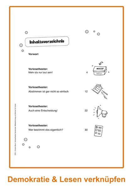 Produktbild: Vorlesetheater Demokratie: Mitbestimmung und Wahlen f&uuml;r Kinder