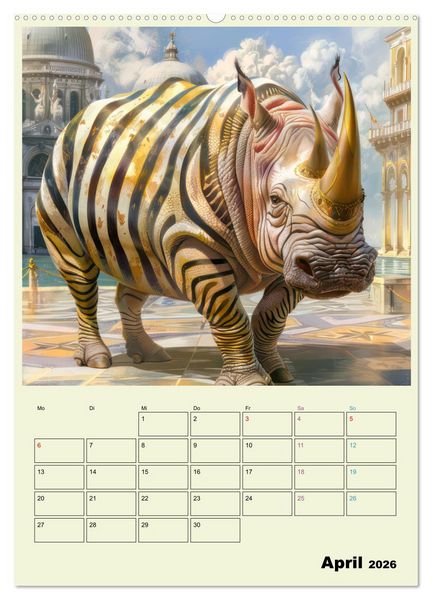 Produktbild: Hybrid Tiere zum Schmunzeln - Planer (Wandkalender 2026 DIN A2 hoch), CALVENDO Monatskalender