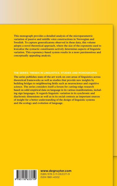 Produktbild: Passives and Middles in Mainland Scandinavian