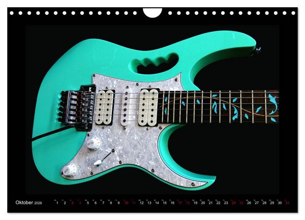 Produktbild: Rockgitarren im Blitzlicht (Wandkalender 2026 DIN A4 quer), CALVENDO Monatskalender