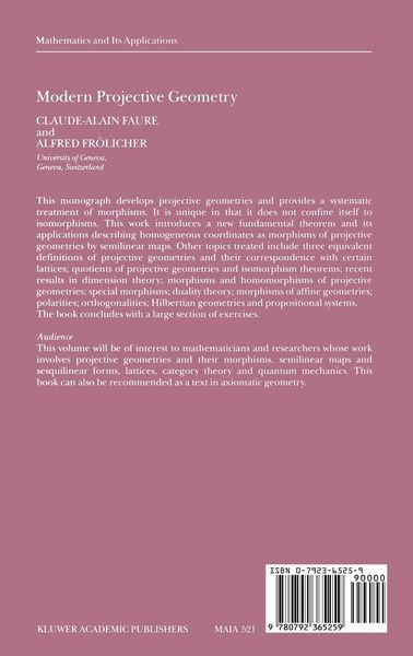 Produktbild: Modern Projective Geometry