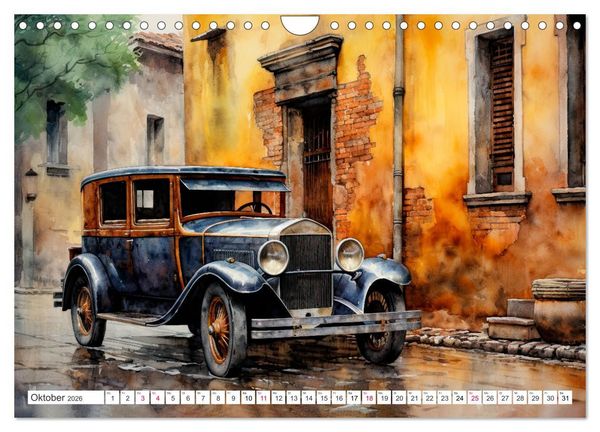 Produktbild: Oldtimer - Vergangenheit neu entdeckt (Wandkalender 2026 DIN A4 quer), CALVENDO Monatskalender