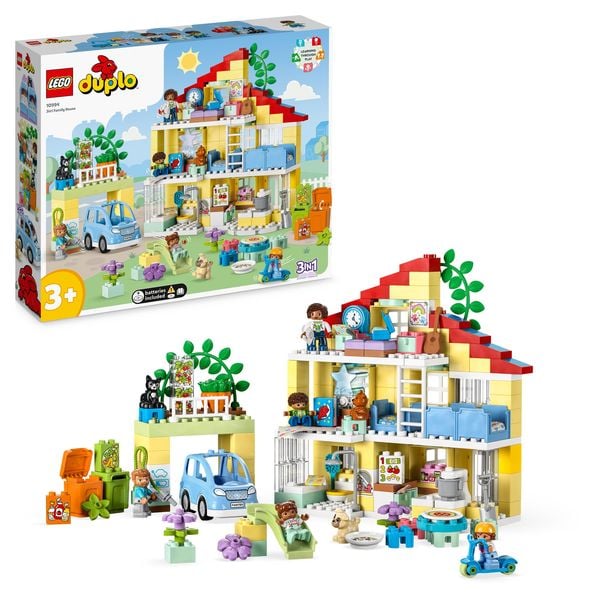 LEGO DUPLO 10994 3-in-1-Familienhaus, Puppenhaus-Spielzeug