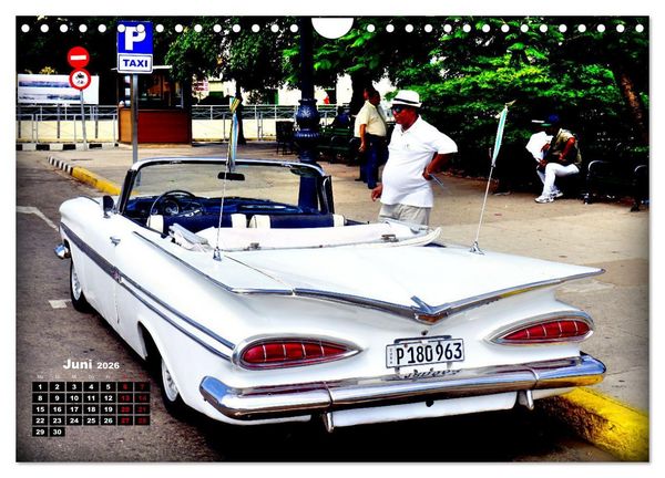 Produktbild: Ganz in Wei&szlig; - Elegante Oldtimer der F&uuml;nfziger Jahre (Wandkalender 2026 DIN A4 quer), CALVENDO Monatskalender