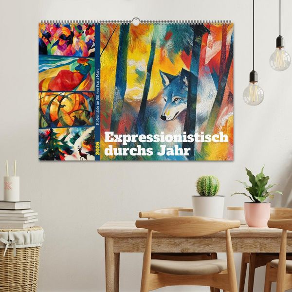 Produktbild: Expressionistisch durchs Jahr (Wandkalender 2026 DIN A2 quer), CALVENDO Monatskalender