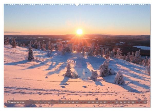 Produktbild: Finnisch Lappland (hochwertiger Premium Wandkalender 2026 DIN A2 quer), Kunstdruck in Hochglanz