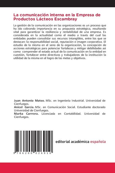 Produktbild: La comunicaci&oacute;n interna en la Empresa de Productos L&aacute;cteos Escambray