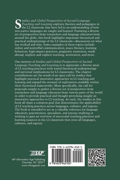 Produktbild: Studies and Global Perspectives of Second Language Teaching and Learning