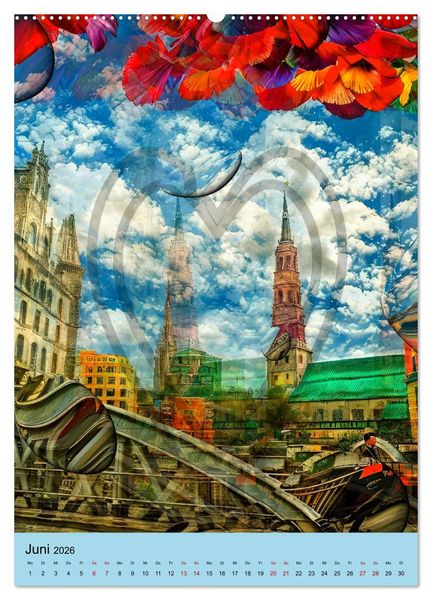 Produktbild: Oh wie sch&ouml;n ist Hamburg (Wandkalender 2026 DIN A2 hoch), CALVENDO Monatskalender