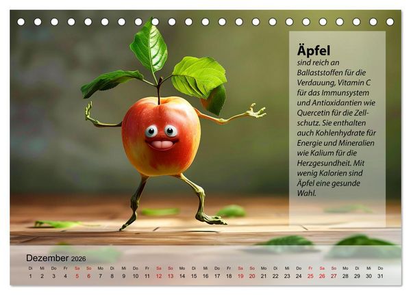 Produktbild: Tanzende Fr&uuml;chtchen (Tischkalender 2026 DIN A5 quer), CALVENDO Monatskalender