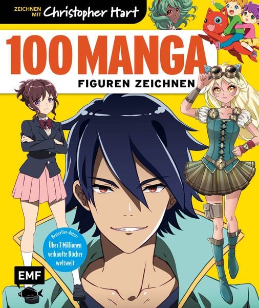 100 Manga-Figuren zeichnen, Taschenbuch von Christopher Hart, Edition Michael Fischer / EMF Verlag, 978-3-7459-1808-3