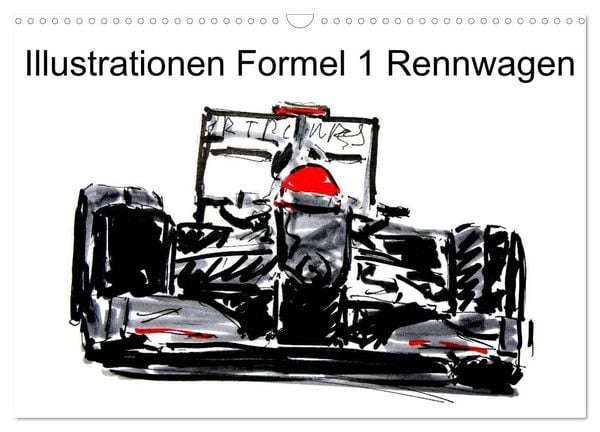 Produktbild: Illustrationen Formel 1 Rennwagen (Wandkalender 2026 DIN A3 quer), CALVENDO Monatskalender