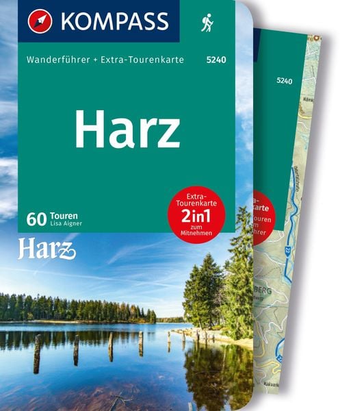 KOMPASS Wanderführer Harz, 60 Touren mit Extra-Tourenkarte