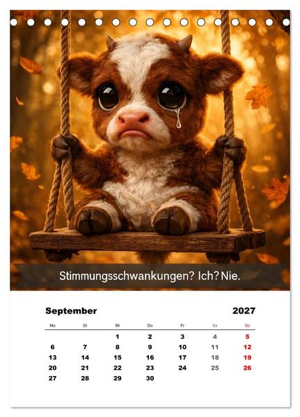 Produktbild: Tier-isch wahr! (Tischkalender 2027 DIN A5 hoch), CALVENDO Monatskalender