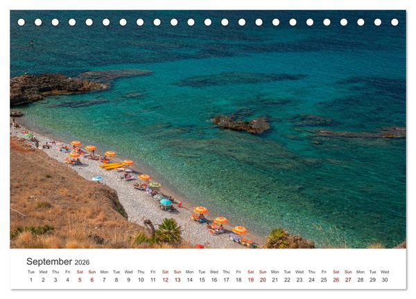 Produktbild: Sicily - The island where winter does not exist (Desk Calendar 2026 DIN A5 landscape), CALVENDO 12 Month DeskCalendar