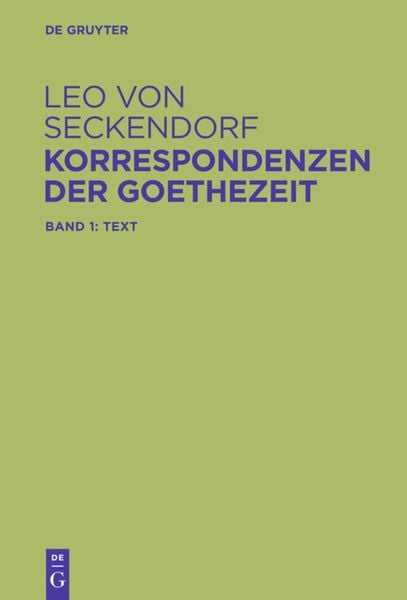Produktbild: Korrespondenzen der Goethezeit