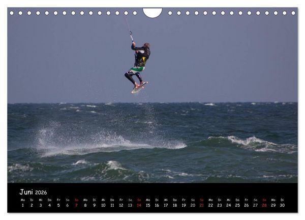 Produktbild: Kitesurfen &ndash; Faszination auf dem Wasser (Wandkalender 2026 DIN A4 quer), CALVENDO Monatskalender