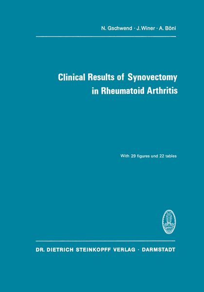 Produktbild: Clinical Results of Synovectomy in Rheumatoid Arthritis