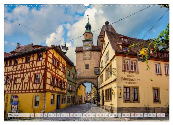 Produktbild: Rothenburg ob der Tauber Impressionen (Wandkalender 2026 DIN A2 quer), CALVENDO Monatskalender