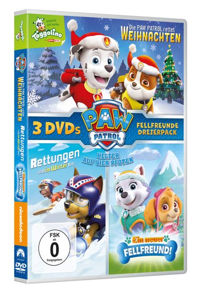 Produktbild: Paw Patrol: Die Paw Patrol rettet Weihnachten, Paw Patrol: Rettungen im Winter & Paw Patrol: Ein neuer Fellfreund! [3 DVDs]