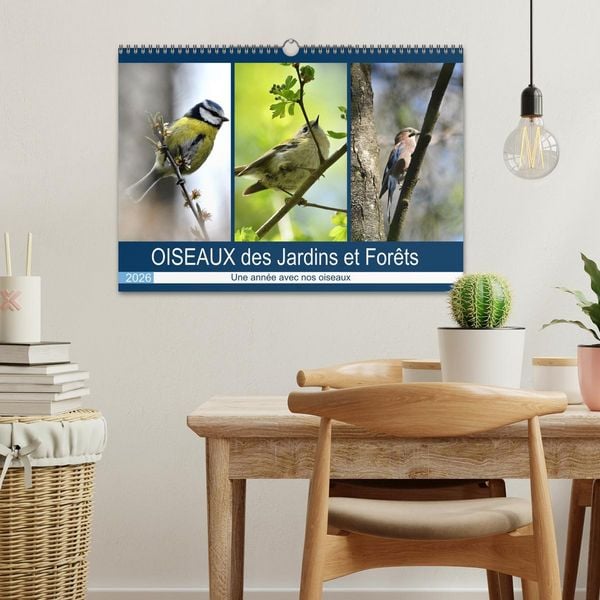 Produktbild: OISEAUX des Jardins et For&ecirc;ts (Calendrier mural 2026 DIN A3 vertical), CALVENDO calendrier mensuel