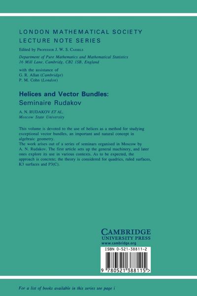 Produktbild: Helices and Vector Bundles