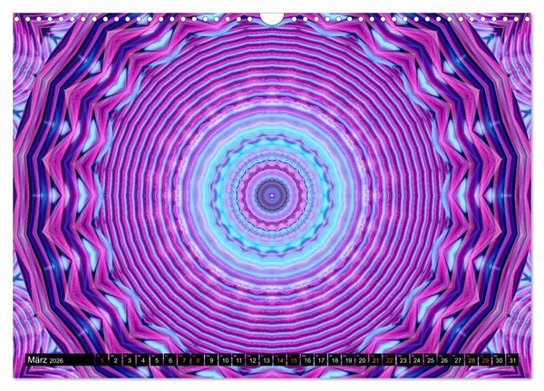 Produktbild: Energie - Mandalas, Spiritualit&auml;t durch die Farbe Lila (Wandkalender 2026 DIN A3 quer), CALVENDO Monatskalender