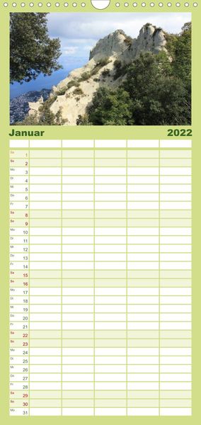 Produktbild: Ischia - Familienplaner hoch (Wandkalender 2022 , 21 cm x 45 cm, hoch)