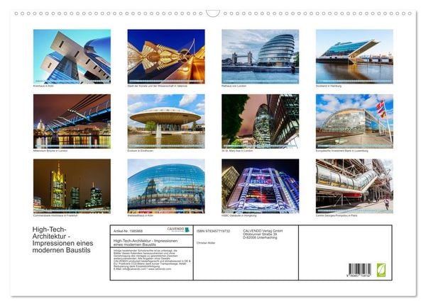 Produktbild: High-Tech-Architektur - Impressionen eines modernen Baustils (Wandkalender 2026 DIN A2 quer), CALVENDO Monatskalender